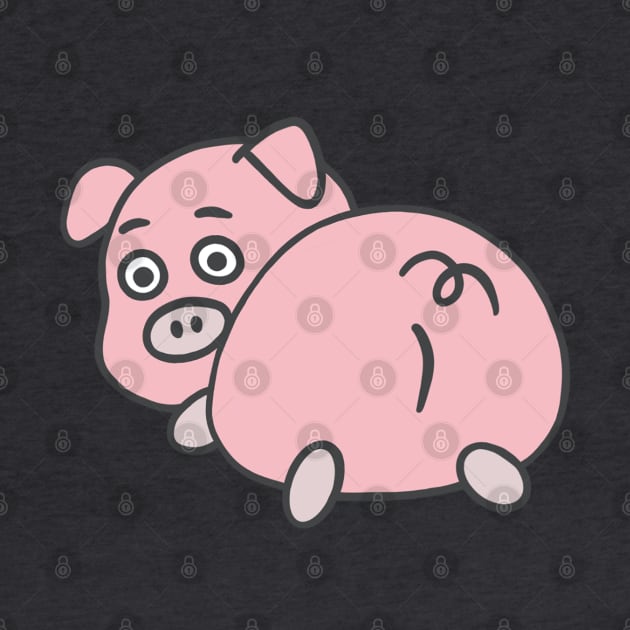 Piggie Buttie | Cute Pink Pig Butt by thekindledcollective